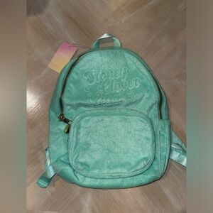 Stoney clover lane Green terry cloth Backpack